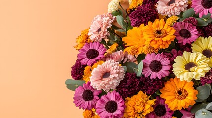 Vibrant Autumn Flower Bouquet Closeup Image