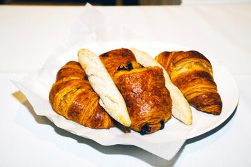 a few croissants and baguettes 