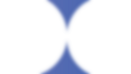 Abstract blue and white hourglass shape isolated on transparent background creates a sense of time passing, mystery, and a modern, minimalist aesthetic