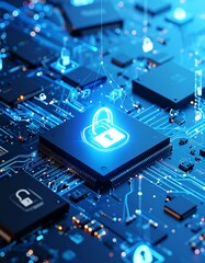 Circuit board with security lock graphic