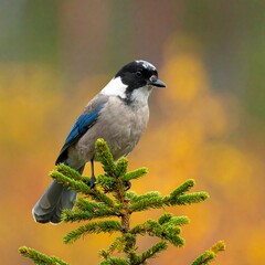 Fototapeta premium Bird perched on a branch