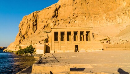 Ancient temple by a river