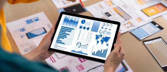 Business data dashboard provide brisk business intelligence analytic for marketing strategy planning