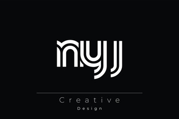 Obraz premium NYJ Creative Unique Modern Letter Logo Design