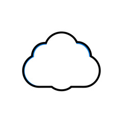 Blue Cloud Soft Weather Symbol Transparent Background