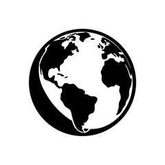 Blue Planet Earth Globe Round Icon Transparent Background