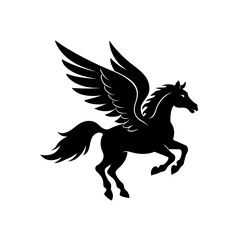 Pegasus Horse with Wings Flying Icon Transparent Background