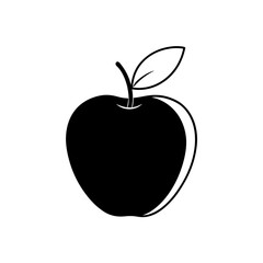 Red Apple with Leaf Glossy Surface Transparent Background