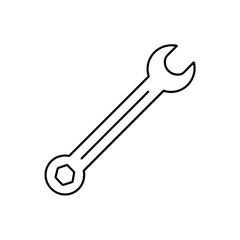 Silver Wrench Tool Simple Design Transparent Background