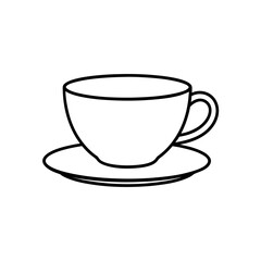 Teacup with Saucer Porcelain Design Transparent Background
