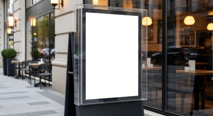 Modern restaurant menu board ready for your design now