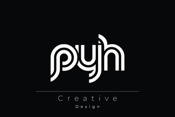PYH Creative Unique Modern Letter Logo Design