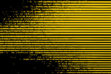 Yellow horizontal striped vector on black with noisy texture. Dynamic abstract backdrop for digital art, banners, and contemporary graphic design.