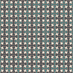 Tribal wallpaper. Seamless image. Ethnic ornament. Folk pattern. Geometric backdrop. Mosaics motif. Grid background. Digital paper. Textile print. Web design illustration. Abstract vector artwork