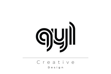QYL Creative Unique Modern Letter Logo Design