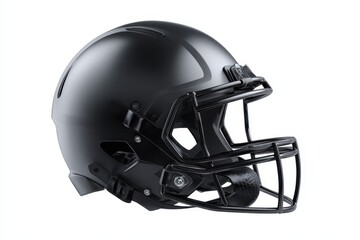 Fototapeta premium Black football helmet designed for safety and performance in American football games, showcasing sleek lines and modern features for optimal player protection