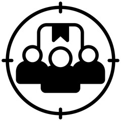 Focus Group Icon, Mini Illustration Relate To Capital Market, Market Research. Use For Modern Concept, Ui, Ux Web And App Development.