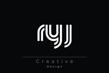 RYJ Creative Unique Modern Letter Logo Design