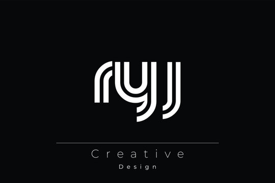 RYJ Creative Unique Modern Letter Logo Design