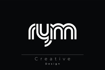 RYM Creative Unique Modern Letter Logo Design