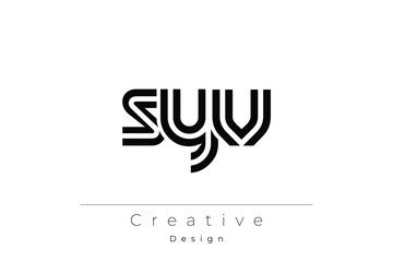 SYV Creative Unique Modern Letter Logo Design