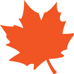 Leaf clip art design on plain white transparent isolated background for card, shirt, hoodie, sweatshirt, apparel, tag, mug, icon, poster or badge