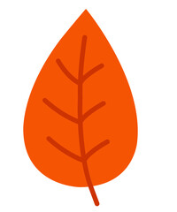 Leaf clip art design on plain white transparent isolated background for card, shirt, hoodie, sweatshirt, apparel, tag, mug, icon, poster or badge