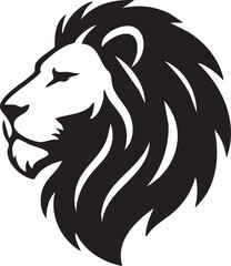 lion head silhouette vector