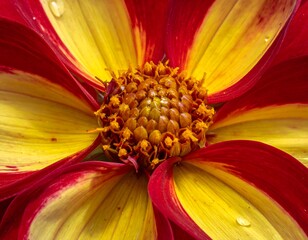 Close-up of a vibrant dahlia flower