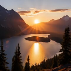 sunrise over the mountains