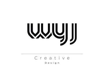 WYJ Creative Unique Modern Letter Logo Design