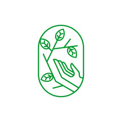 green eco friendly logo sign