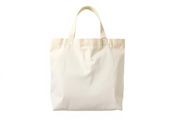 A single, plain canvas tote bag, isolated on white background, handbag, cloth bag