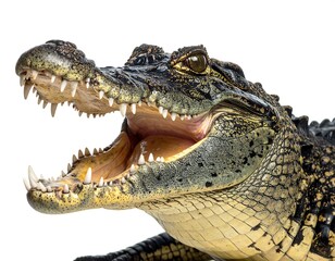 Obraz premium Close-up of a baby crocodile's head (1)