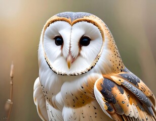 Close-up of a barn owl