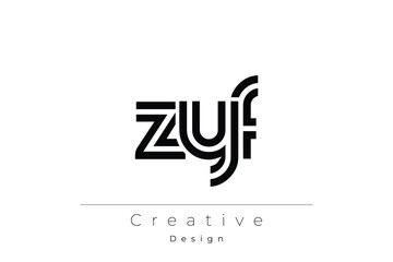 ZYF Creative Unique Modern Letter Logo Design