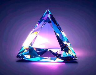 Colorful Prism with Light Refraction on Elegant Dark Background