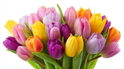 Naklejka premium Tulips. Colorful tulips. tulips in spring,colourful tulip 