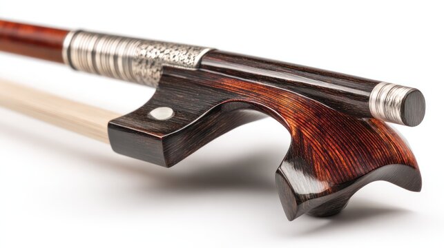 Violin bow close up