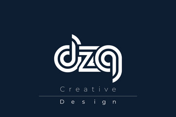 DZQ Creative Unique Modern Letter Logo Design