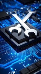 Computer chip repair concept