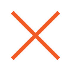Obraz premium Red cross mark icon. Red cross sign, no symbol.