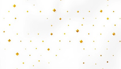 Golden minimal geometric seamless pattern with tiny diamond, star, rhombus, and dot elements on white background, illustration, pattern