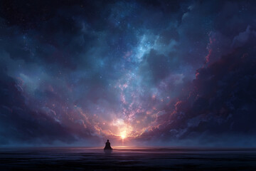 cosmic rebirth, life creation through deep meditation and chakras