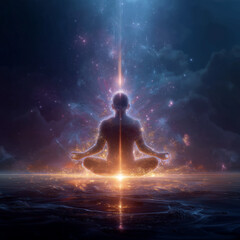 cosmic rebirth, life creation through deep meditation and chakras