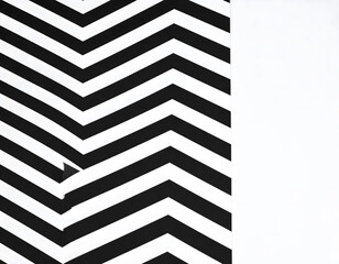 Black and White Chevron Pattern with Strong Angles and Lines