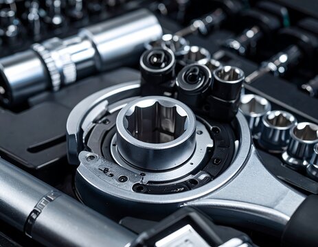 Close-up of a collection of metal tools - Powered by Adobe