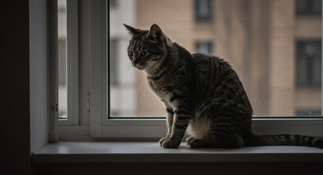 conceptual photograph of a pet with a melancholic expression and sadness
