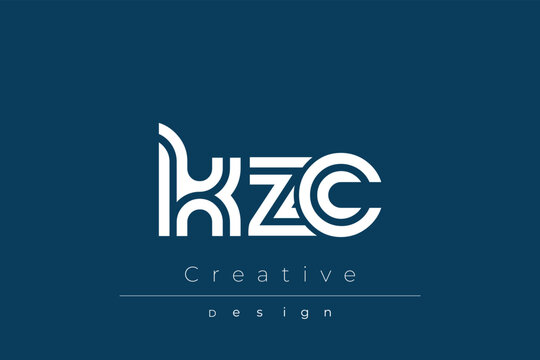 KZC Creative Unique Modern Letter Logo Design
