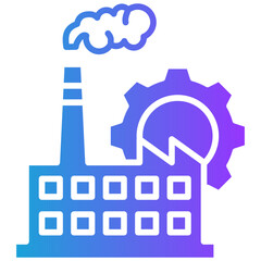 Factory Automation glyph gradient icon